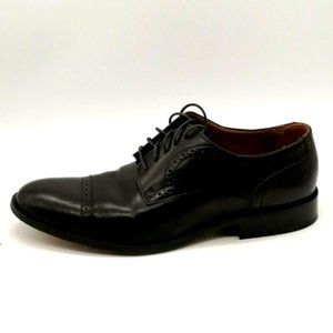J Murphy Mens Harvey Block Heel Cap Toe Lace‎ Up Oxford Burgundy Sz 8.5 M